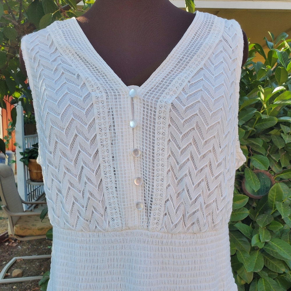 NWT WHITE TIERRED DRESS SIZE 2X - Picture 2 of 10